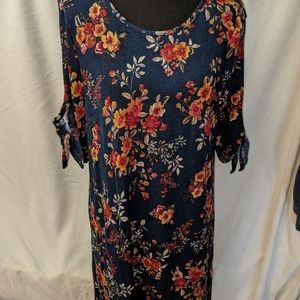 Split knot short sleeve tunic dress💰